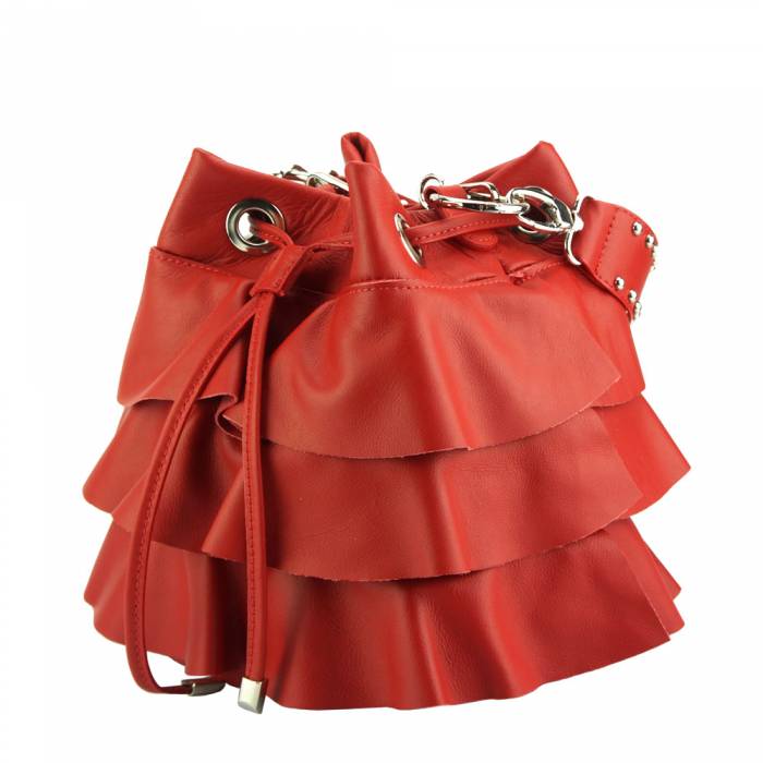 Modern Angles Ruffled Skirt Bucket Bag - Modern Angles Style and Class