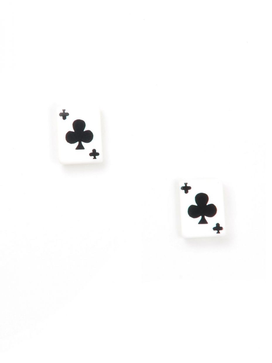 Ace of Clubs Earrings - Modern Angles Style and Class