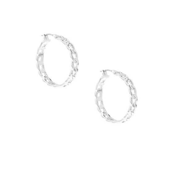 Hoop Earrings Inspired by Chain Links - Modern Angles Style and Class