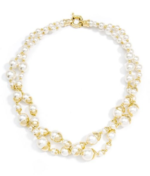 Double Layered Pearl Necklace - Modern Angles Style and Class