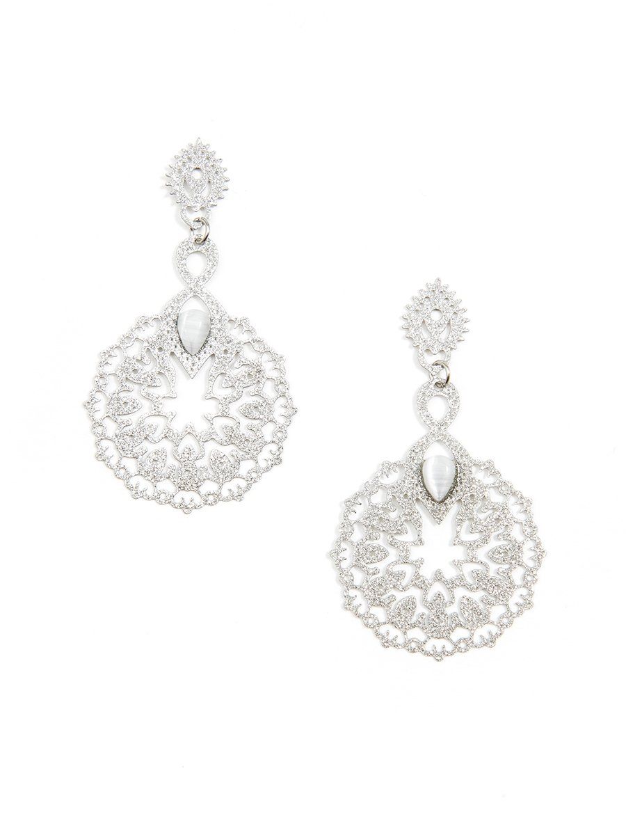 Gems and Lace Earrings - Modern Angles Style and Class