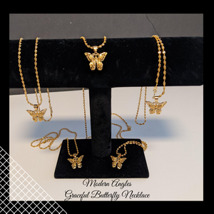 Graceful Butterfly Necklace - Modern Angles Style and Class
