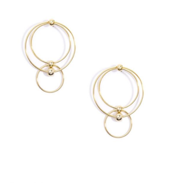 Rings and Rings Drop Earrings - Modern Angles Style and Class