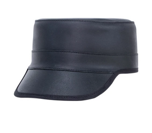 Bottle Rocker Leather Cadet Cap - Modern Angles Style and Class
