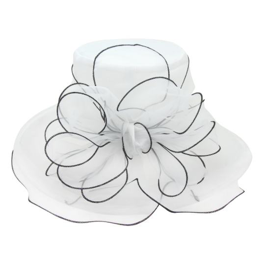 Fashionable Hat with Black - White Accents - Modern Angles Style and Class