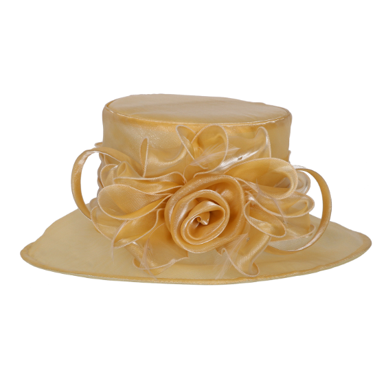Elegant Rose Statement Fashion Hat - Modern Angles Style and Class